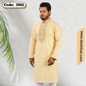 Premium Quality Panjabi-Golden